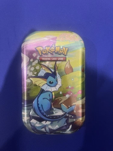 Pokémon TCG Scarlet & Violet Prismatic Evolutions Vaporeon Mini Tin - 2 Packs