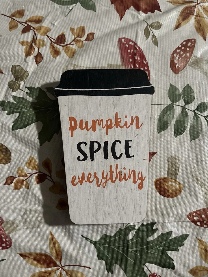 Pumpkin Spice Latte Fall Decor Sign Set Hobby Lobby & Michael’s Autumn Rustic - Image 3 of 4