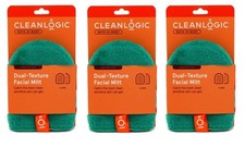 BL Clean Logic Bath Body Dualtexture Facial Mitt X 3 Packs