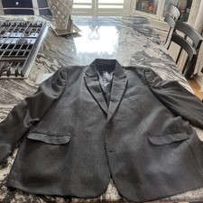 Men's Sport Coat Oak Hill Two Button Houndstooth Pattern Blend Fabric 3 Sz54/56