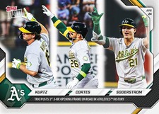 Nick Kurtz / Carlos Cortes Tyler Soderstrom 2026 MLB Topps NOW Card 121 Presale