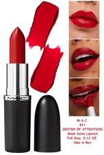 MAC MacXimal 811 CENTER OF ATTENTION Sleek Satin Lipstick Full Size 0.12 OZ NIB