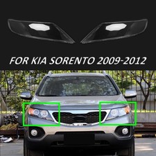 Fit For Kia Sorento 2009-2012 Pair Of Headlight Lens Cover Transparent Shell
