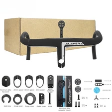 Road Bike Cockpit Integrated Handlebar Full Internal Cable with Computer Mount