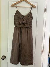 Vintage Jacob 100 Silk Fairy Whimsygoth Prom Taupe/Copper Dress 90s Y2K 6
