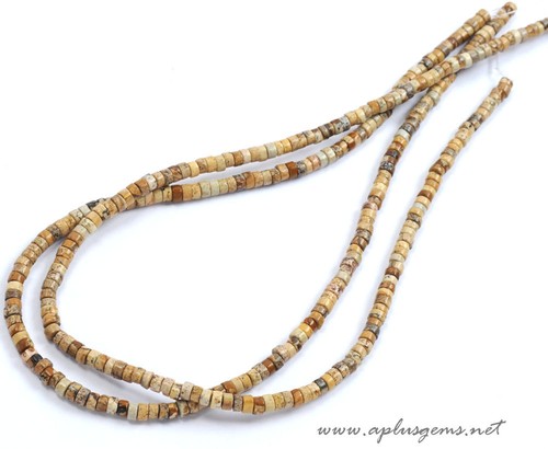 4mm Heishi Beads Choker Necklace Beads 16in. Long assorted gem stones pick stone - Picture 12 of 25