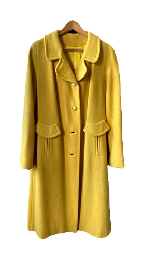 1960s Vintage Bellaine Yellow Coat - M/L - Picture 2 of 11