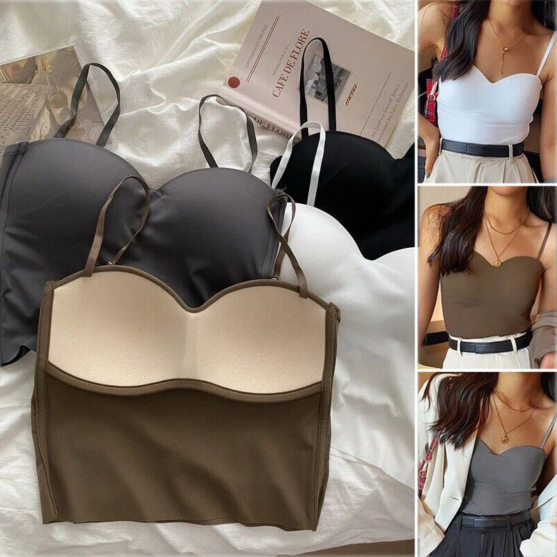 Ladies vest tops with clearance built in bra