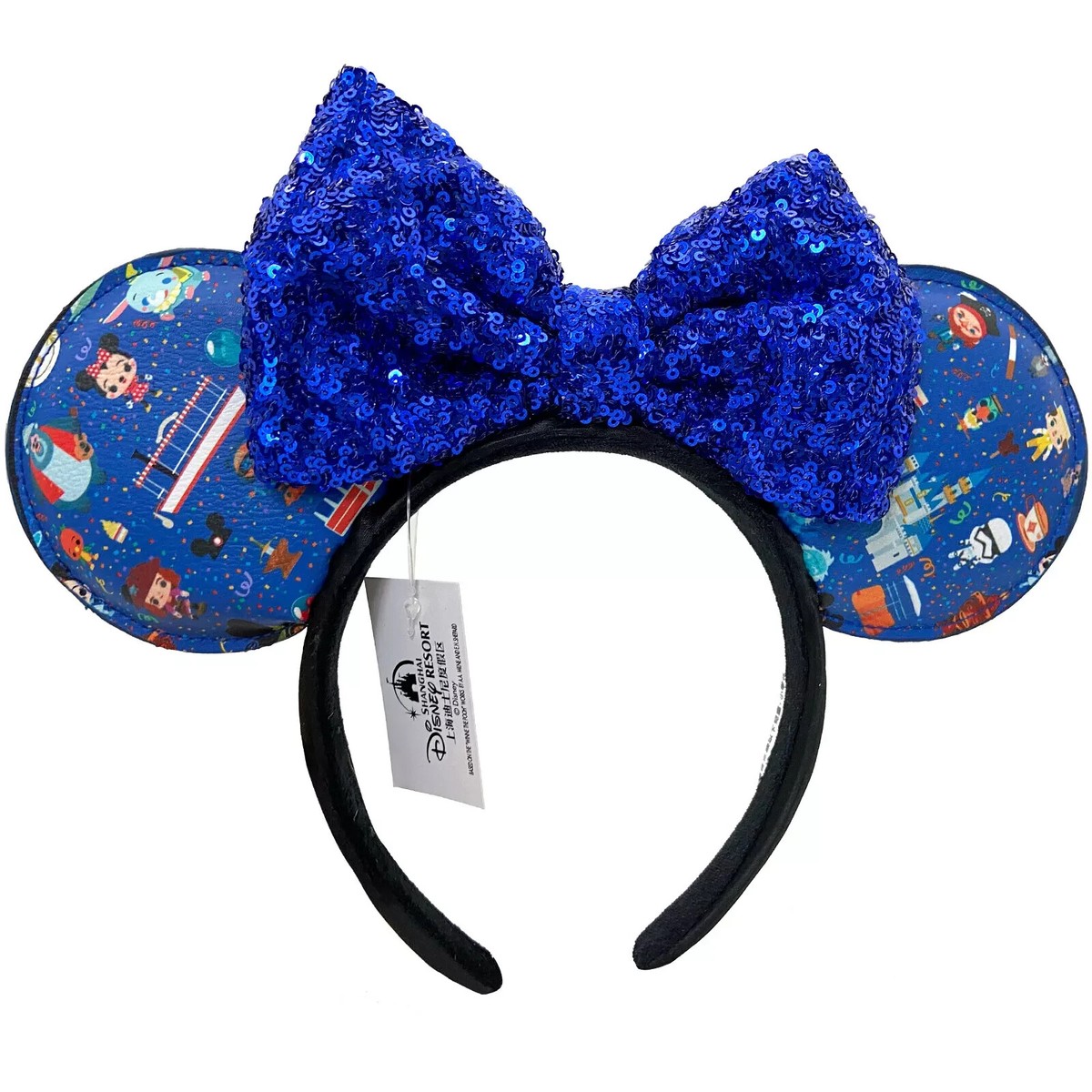 Disney-50th Headband Blue Sequin Minnie Mouse Ears  display picture 1