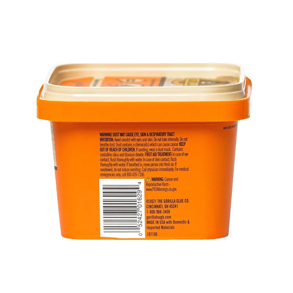 Gorilla All Purpose Wood Filler, Natural Finish, 16 Ounce Tub - Pack of 1 - Image 4 of 4