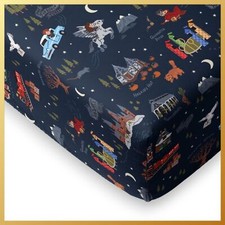 Little Sleepies Harry Potter Evening at Hogwarts Crib Sheet NIB