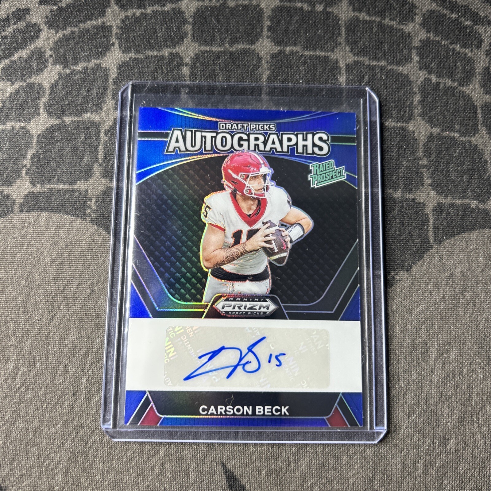 2024 Prizm Draft Picks Carson Beck Blue Auto /149