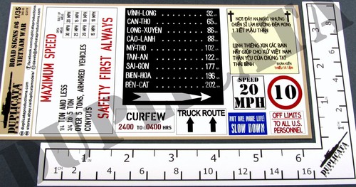 Diorama/Model Accessory - 1/35 Road Signs #6 - Vietnam War - Foto 2 di 3
