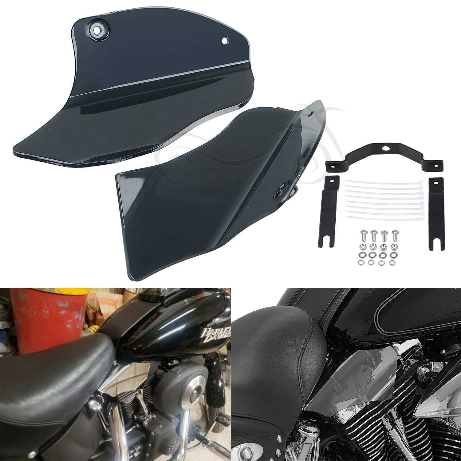 ABS Reflective Saddle Heat Shield Air Deflector For Harley Heritage Softail  FLST | eBay
