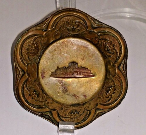 Vintage 1933 Century of Progress METAL TRAY small metal Fort Dearborn - Picture 2 of 2