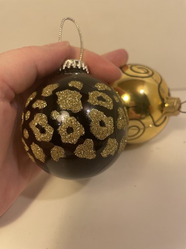 Vintage style Christmas Tree Baubles, Decorations Bundle Black Gold - Picture 19 of 20