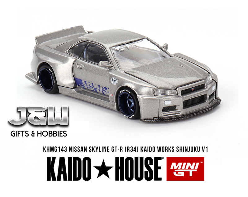 Kaido House x Mini GT Nissan GT-R R34 Kaido Works Shinjuku V1 #143