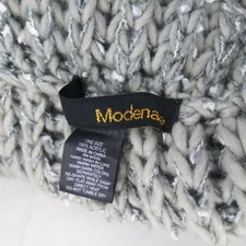 Modena Chunky Knit Gray Acrylic Infinity Scarf Womens One Size