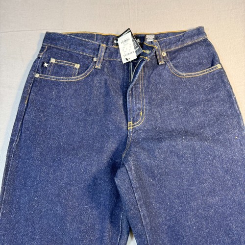Pantalones de mezclilla Express acampanados para mujer talla 9 azul oscuro 30x31 nuevos - Imagen 4 de 21