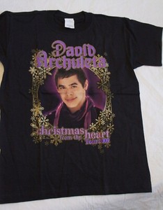 David Archuleta Christmas from the Heart Black T-shirt Size Youth Large, Idol
