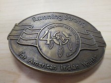 Vintage Billy Mills 10k Running Strong For American Indian Youth Belt Buckle