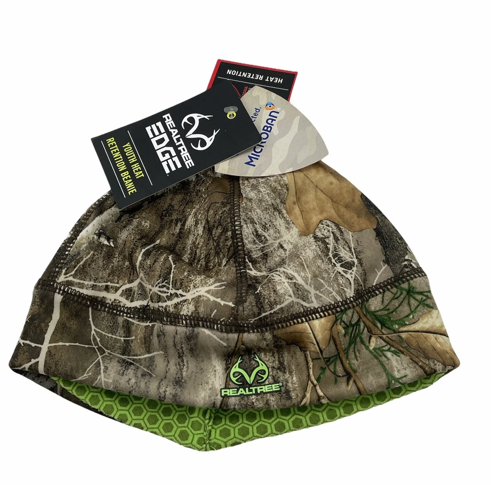 Realtree Edge Camo Youth Heat Retention Beanie, One Size Fits Most Camo Hunting - Image 2 of 4
