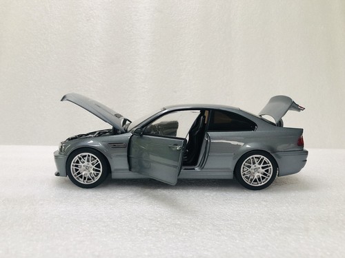 1/18 Norev 2003 BMW M3 CSL E46 Grey Metallic Diecast With Opening Limited - Picture 14 of 24