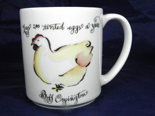 Chicken Buff Orpington Ceramic Coffee Mug Cup 12 oz Lays 200 Tinted Eggs, Italy