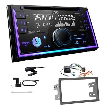 JVC 2-DIN MP3 Autoradio Bluetooth DAB+ für Volkswagen VW Polo 9N Quadlock
