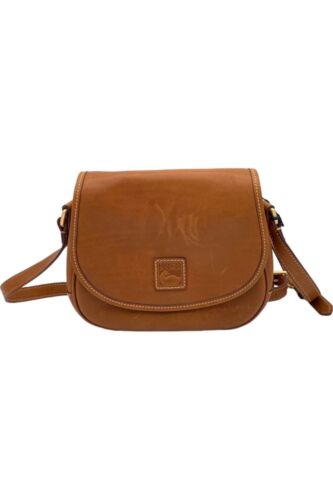 Dooney & Bourke Florentine Leather Saddle Crossbody Bag Natural