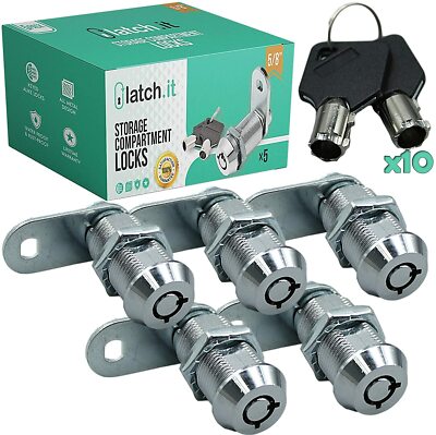 NEW LATCH.IT 5-Pack RV Compartment Locks 5/8'', 7/8'', 1 -1/8'' | RV Storage Locks