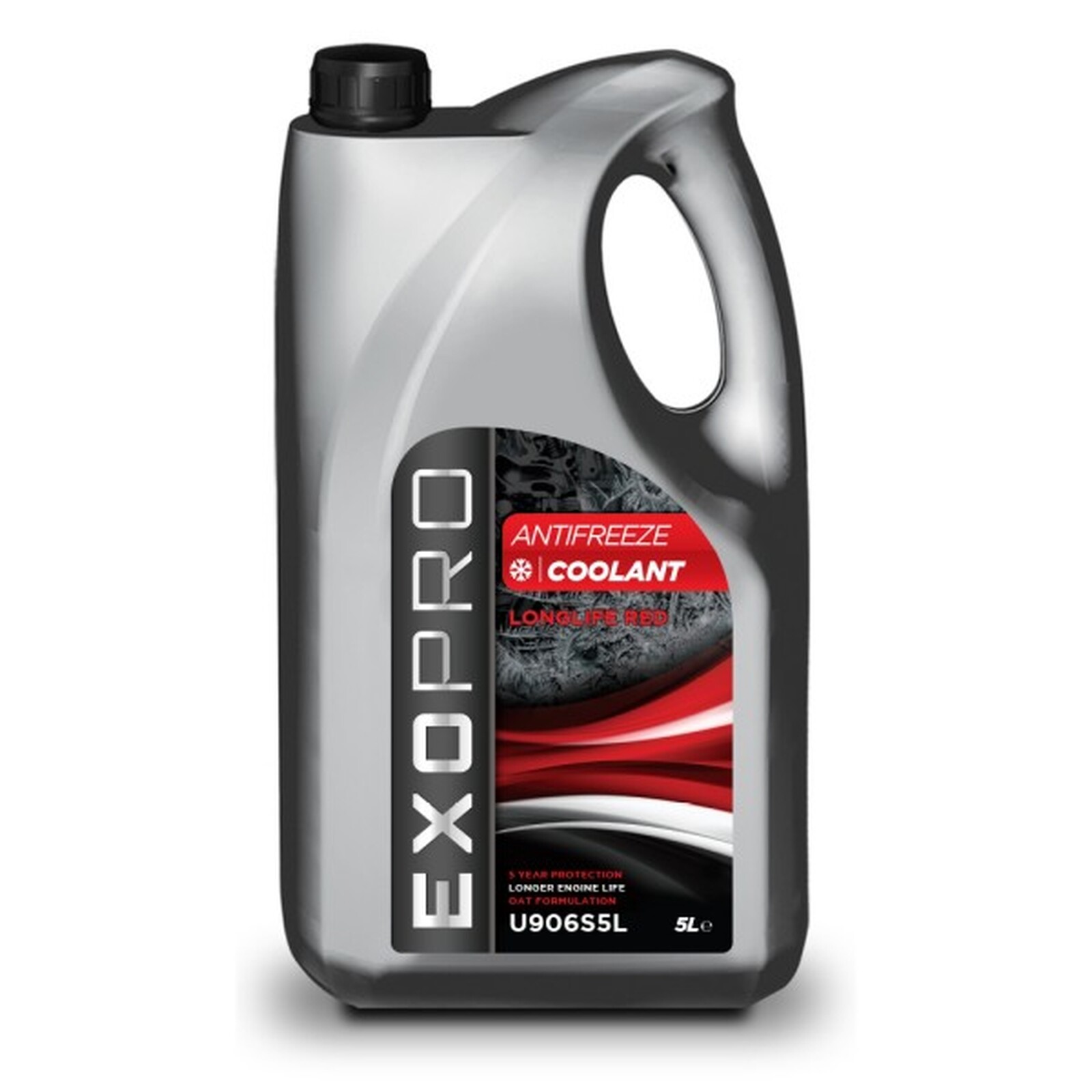 Longlife Red Antifreeze - 5 Litre - Universal Engine Coolant - EXOPRO U906S5L