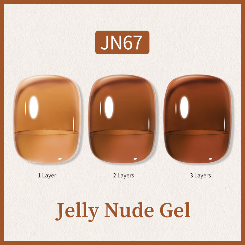BORN PRETTY Jelly Nude Gel Nagellack 10ml Translucent Soak Off UV Nagellacke - Bild 130 von 157
