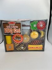 Melissa  Doug Wooden Grill  Serve BBQ Grill Set 20 pieces Toy BRAND NEW