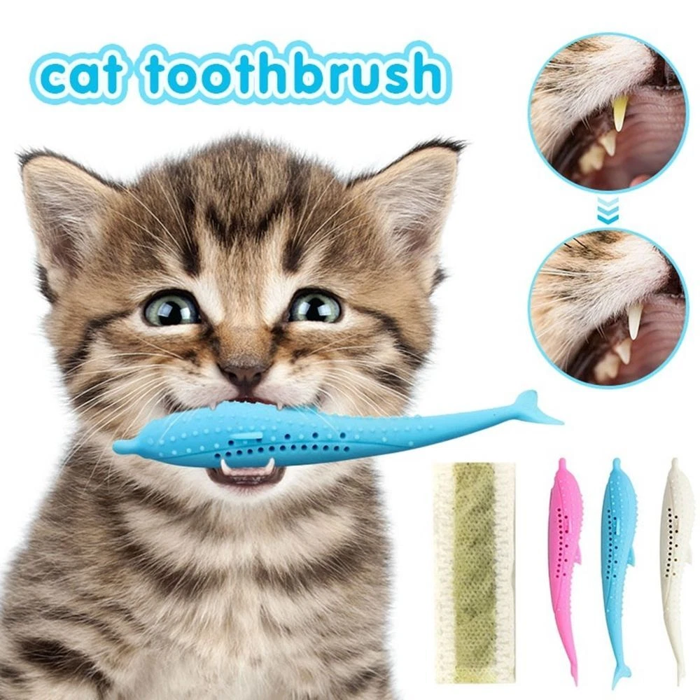 Cat self cleaning toothbrush with clearance catnip