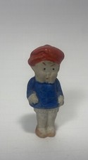 Vintage BISQUE Frozen Charlotte Penny Doll Japan Boy / Girl Mean Faced Scowl