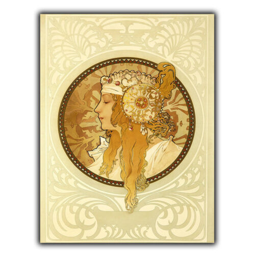 METAL SIGN PLAQUE Alfons Alphonse Mucha VINTAGE SHABBY CHIC FRENCH art print - Picture 1 of 4