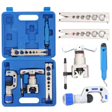 Eccentric Flaring Tool Kit Single Flare for 1/4" - 3/4" Aluminum Copper Pipe