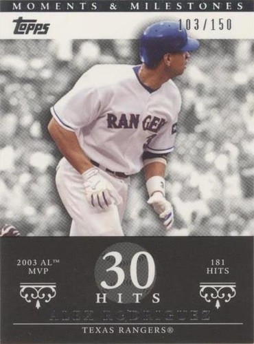 2008 Topps Moments & Milestones #1-27 Alex Rodriguez #/150 | eBay