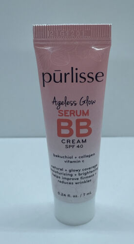 NEW Purlisse Beauty Ageless Glow Serum BB Cream SPF 40 TAN DEEP Travel SEALED - Picture 1 of 6