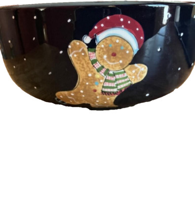 Gates Ware By Laurie Gates Ginger Bread Man Serving Bowl
