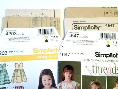 Vintage Konvolut 10 Schnittmuster Kinder teils ungeschnitten siehe Fotos Hosen Oberteile etc. - Bild 4 von 12