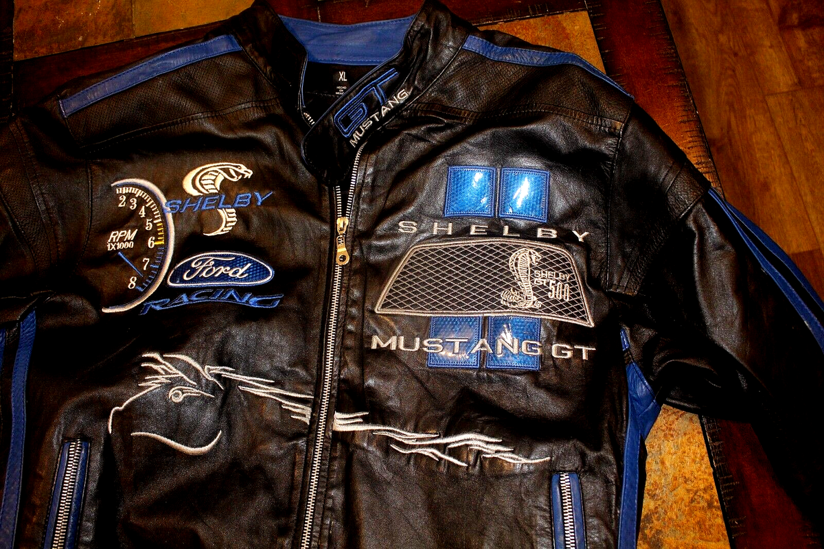 Rare Vintage Shelby Cobra GT-500 Leather Jacket Circa 1968-70 X