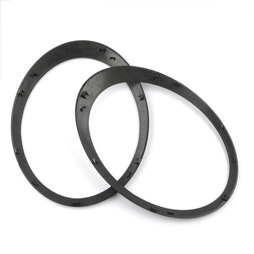 Pair Headlamp Headlight Trim Ring Round For Mini Cooper R55 R56 2007-2013 Black - Picture 6 of 7