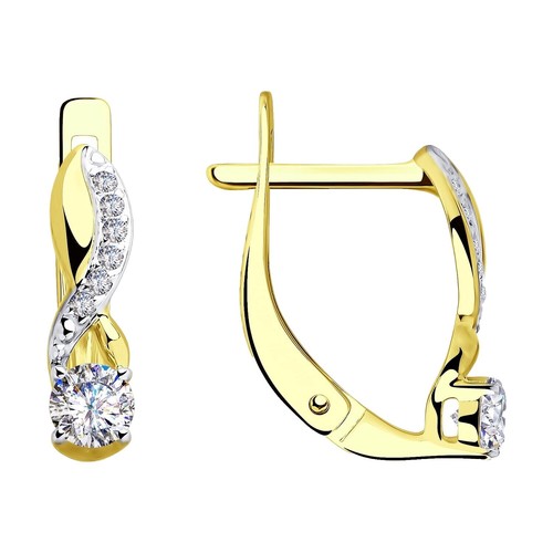 XP Deluxe Creolen Ohrringe 28mm – 14K Gelbgold Vergoldet, Mit Zirkonia, Nickelfrei