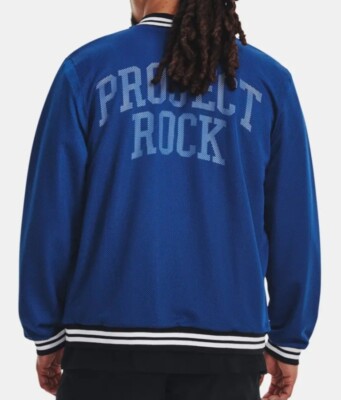 $170. Under Armour Project Rock size XL Mesh Varsity Jacket Blue