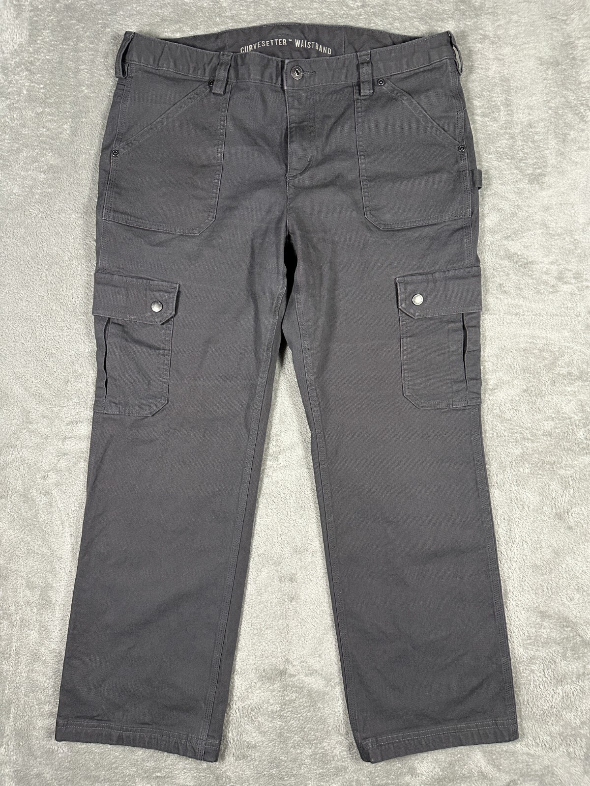 Duluth Trading Co Women's DuluthFlex Fire Hose Relaxed Fit Gray Pants