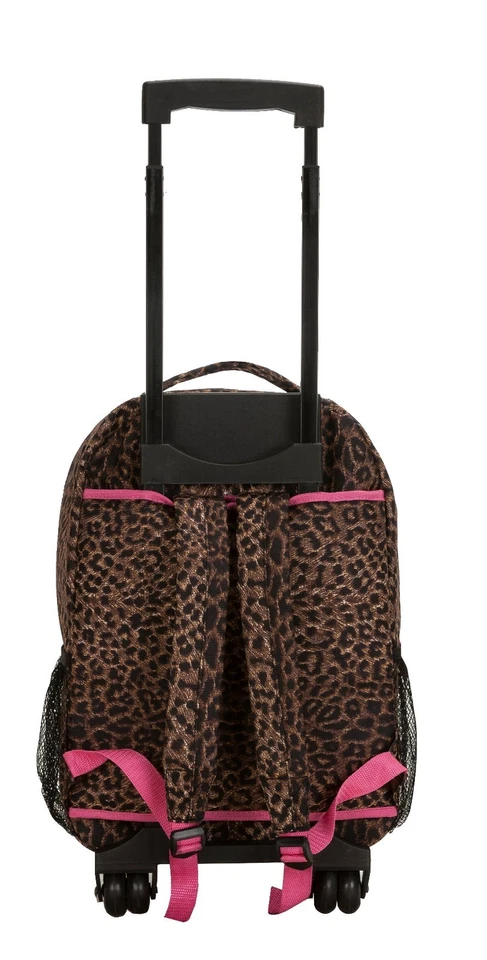 Deluxe Wheel Backpack Rolling 17" Carry on Travel Luggage Travel Bag School - Image 2 of 4