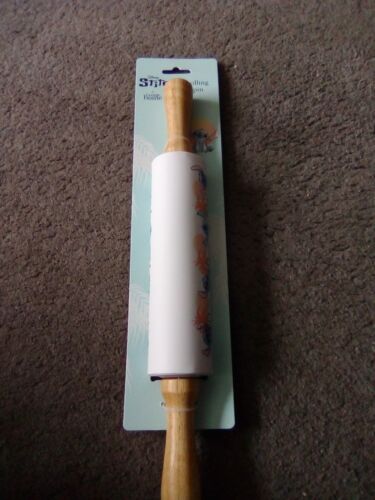 Lilo and Stitch Rolling Pin Kitchen Baking Wooden Disney NEW - Afbeelding 1 van 2