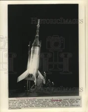 1960 Press Photo Little Joe rocket during launch preparations in Virginia